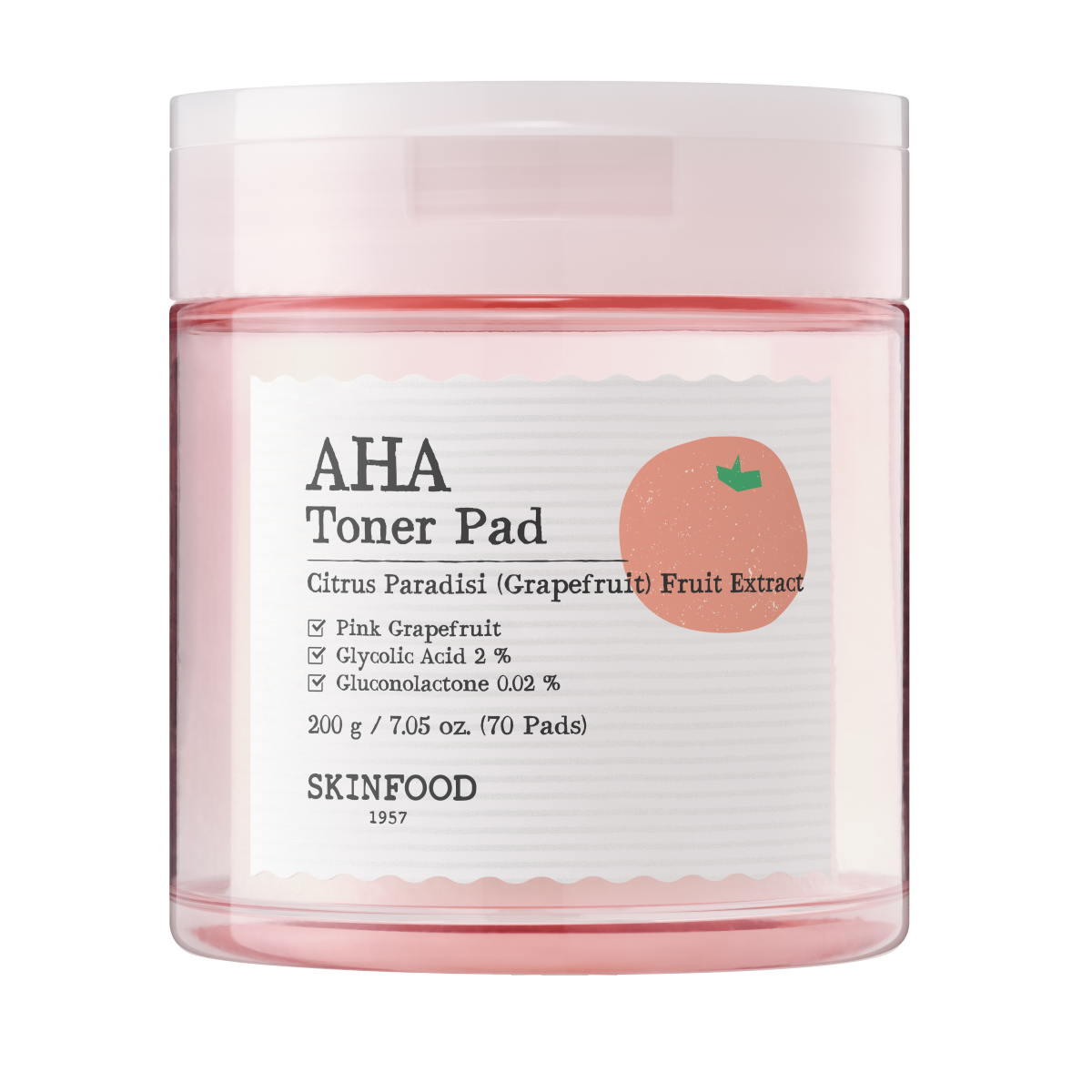 Pad Tonificante Skinfood Pink Grapefruit Aha 70Pcs