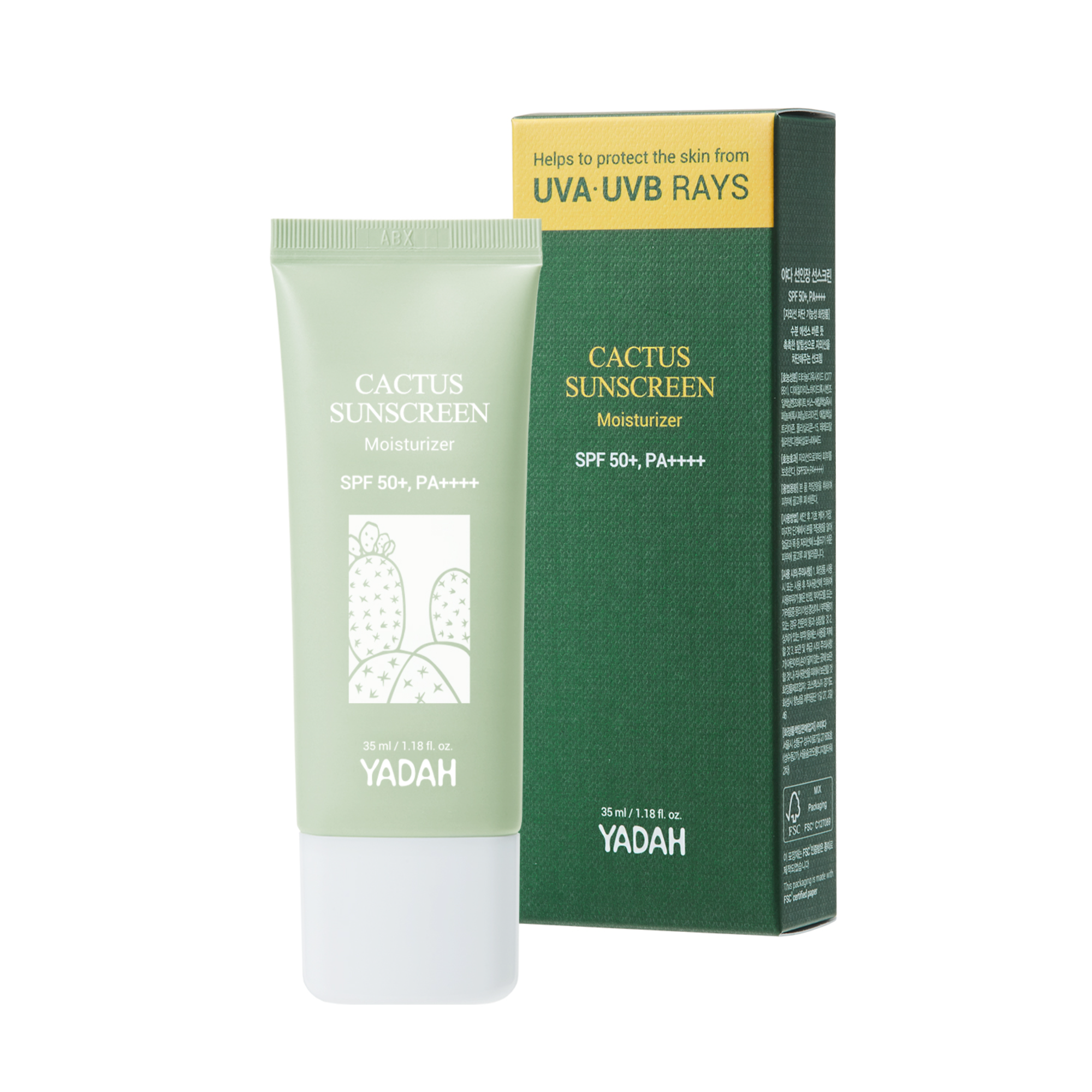 Protector Solar Yadah Cactus Spf50 35ml