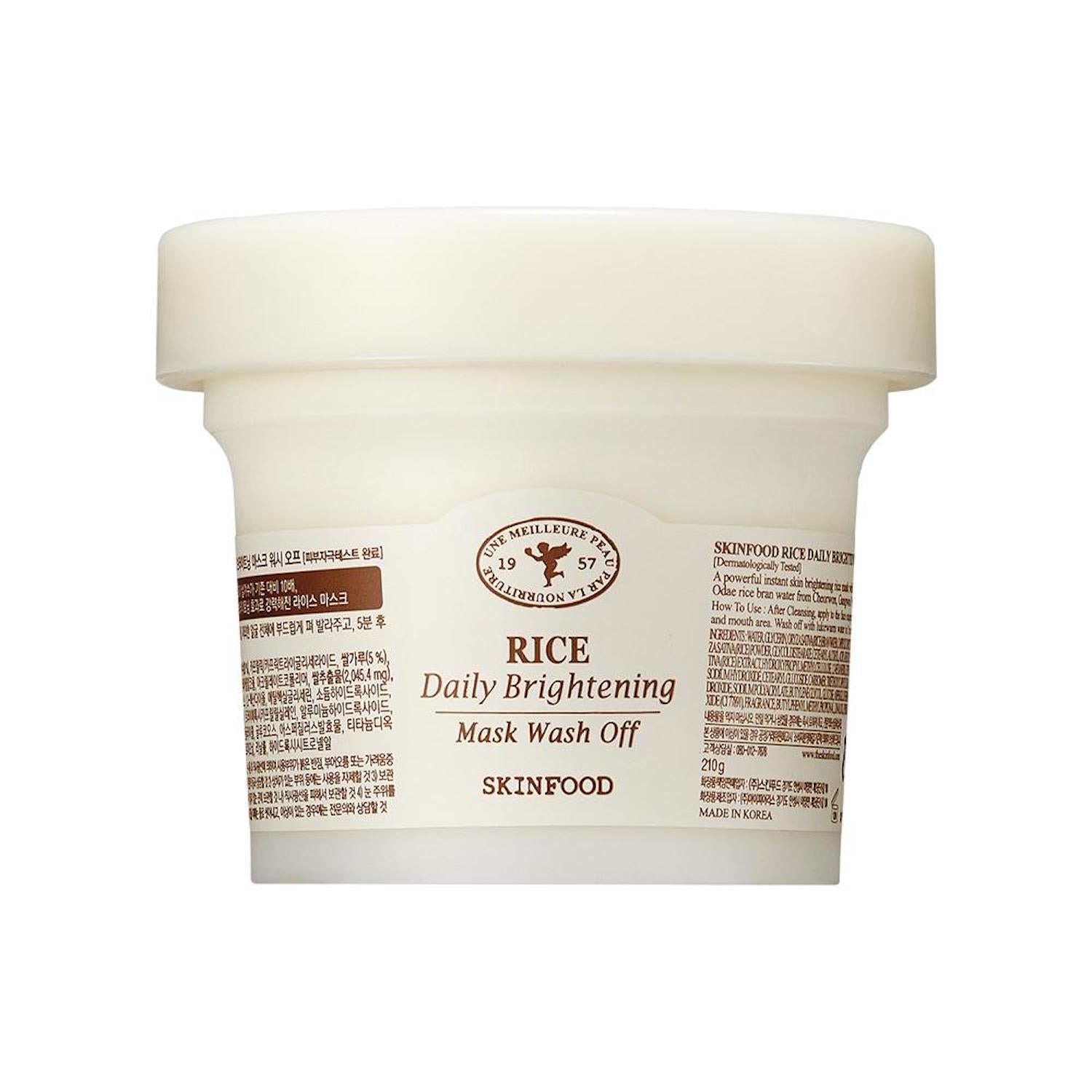 Mascarilla Facial Wash Off Skinfood Rice Brightening 210gr