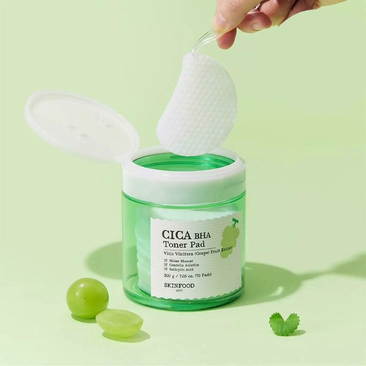 Pad Tonificante Skinfood Cica Shine Muscat 70Pcs