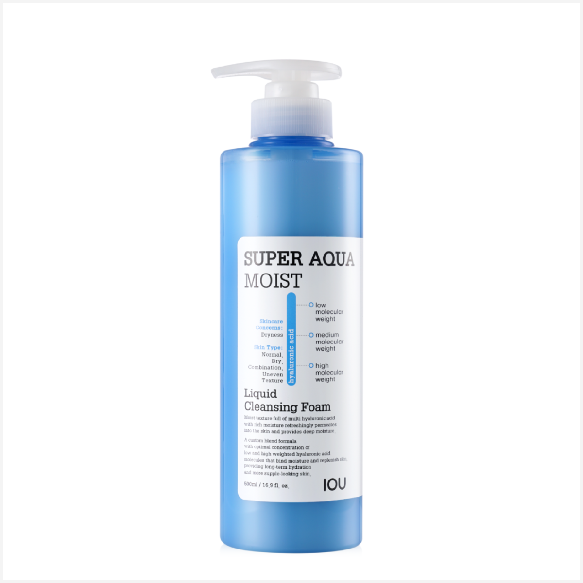 Espuma Limpiadora Iou Super Aqua Moist 500ml